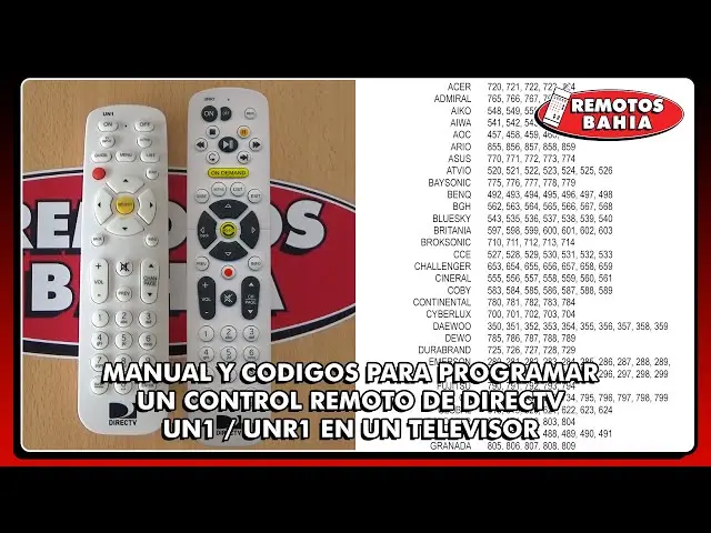 Código para DTV televisor marca ON - Cómo cambiar de AV1 AV2 a Directv codigo para dtv televisor marca on - Cómo cambiar de AV1 AV2 a Directv