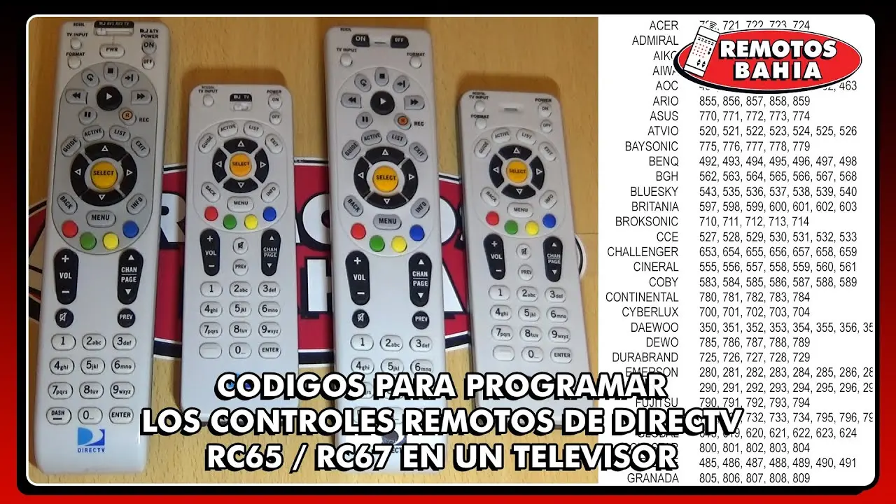 codigos de televisores para directv - Cómo quitar el código de DIRECTV de la pantalla